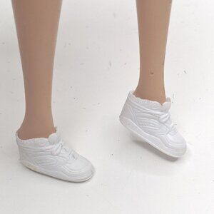 Vintage Barbie Doll White Sneakers Athletic Running Shoes Classic Retro